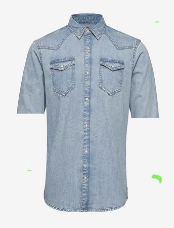 Denim Scotch & Soda Hemd kurzarm Grösse L mit Etikett