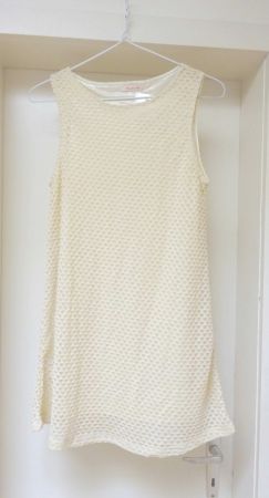 Neues doppellagiges Long Top / Tunika - off-white - Grösse M