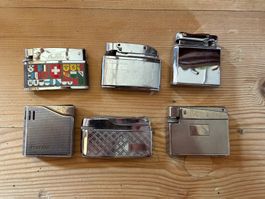 Vintage Feuerzeuge Sammlung Metall Retro
