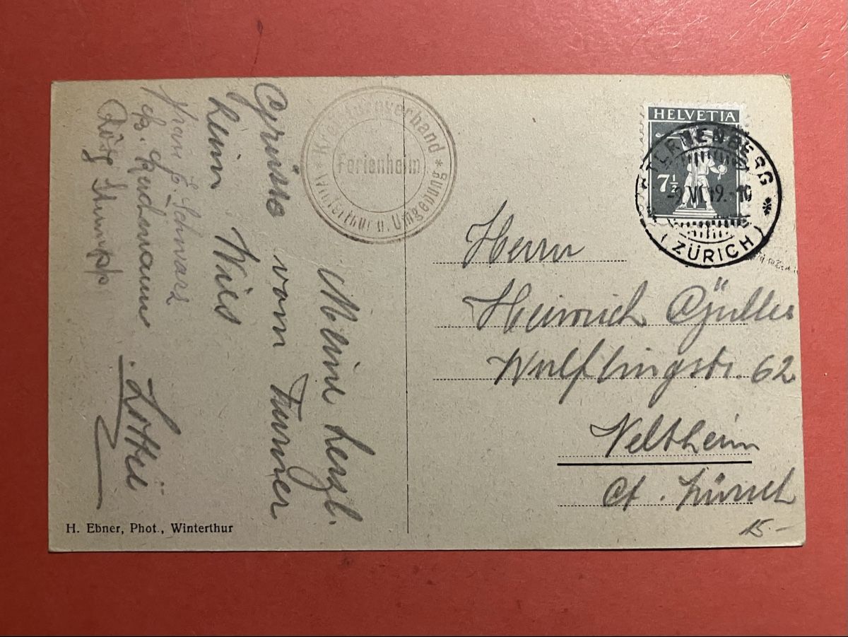 Cartoline postali: Alte Ansichtskarte Wies-Sternenberg, Turnerheim – Usato da Bauma venduto da Baumer71 1
