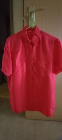 rote Seidenbluse Gr.38