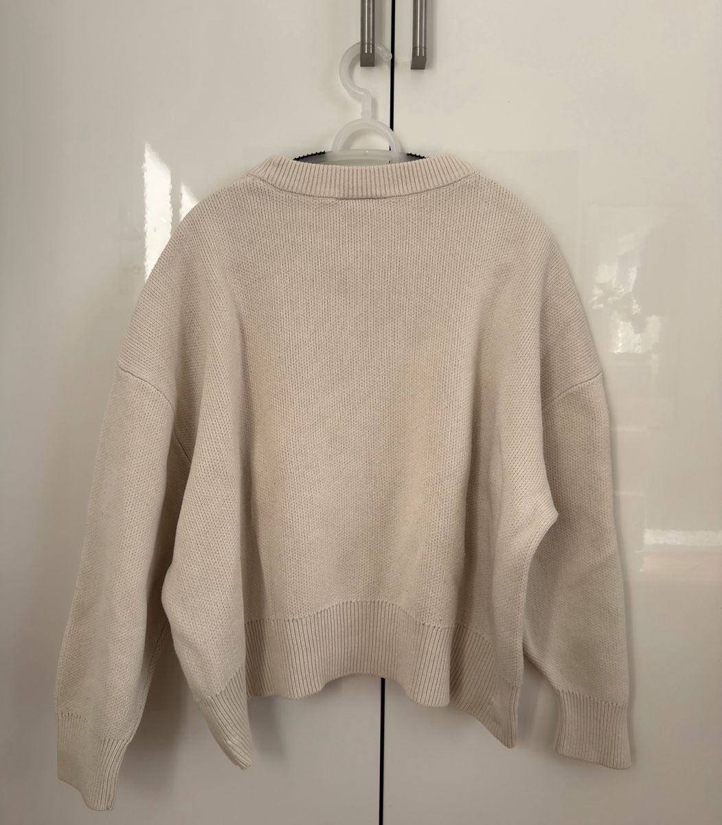 Weekday Maglioni & Felpe: BEIGE OVERSIZED/CROPPED KNIT SWEATER – Usato da Zürich venduto da pvp_dgw2 1