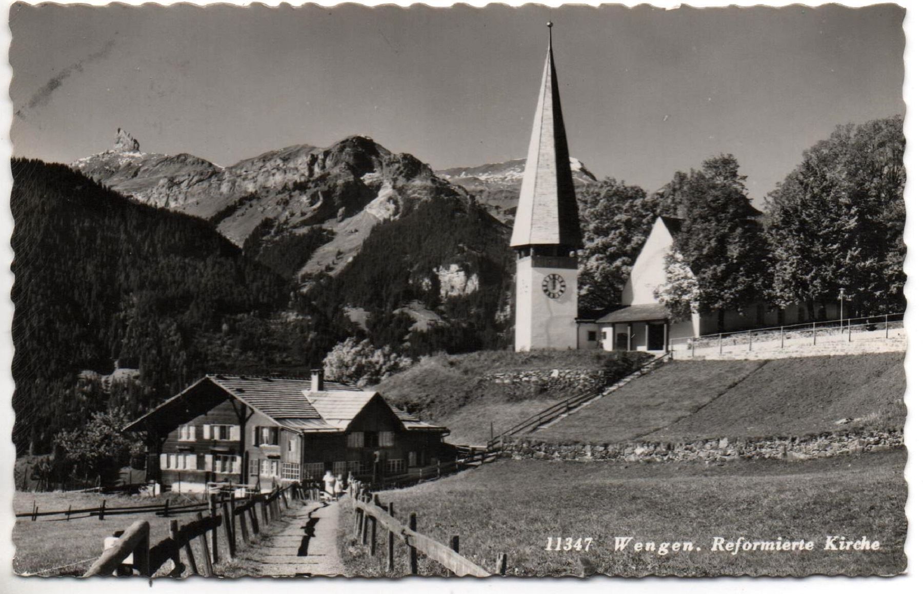 Cartes postales: WENGEN Reformierte Kirche – D'occasion à Jona par philajona