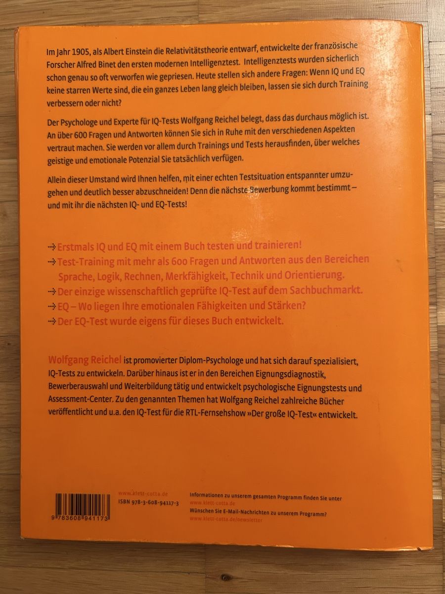 Libri: Der grosse Intelligenztest - Wolfgang Reichel – Usato da Zürich venduto da Nimi8 9