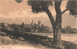 Lausanne (VD) Stadtpanorama mit Kathedrale