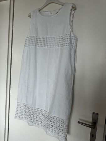 Leinenkleid , Premoda, weiss M