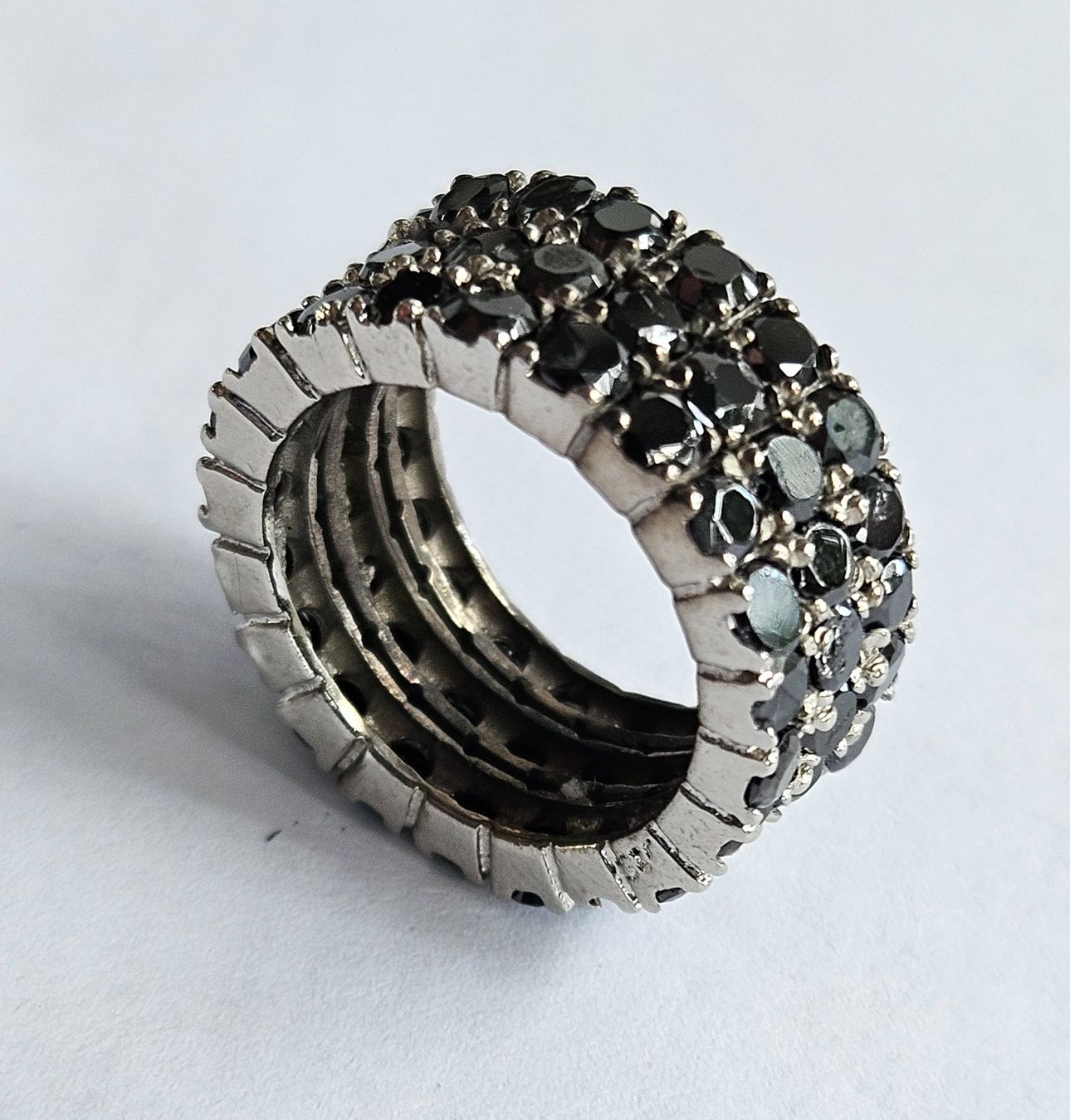 Onyx Ringe: Ring  black Onyx drei reihig Grösse 54 – Neu (gemäss Beschreibung) aus Zürich von adriben 5
