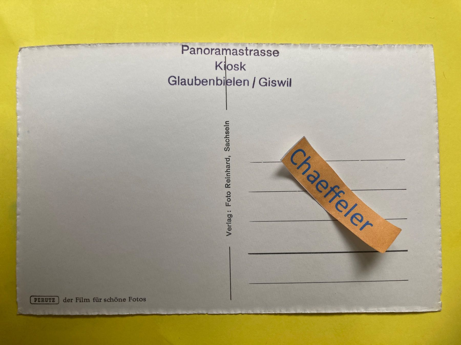 Cartoline postali: Panoramastrasse Giswil-Sörenberg – Usato da Zürich venduto da Chaeffeler 1