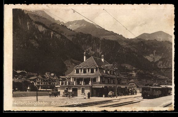 Ansichtskarten: Frutigen, Bahnhof der Berner Alpenbahn – Gebraucht aus Berlin von bartko-reher