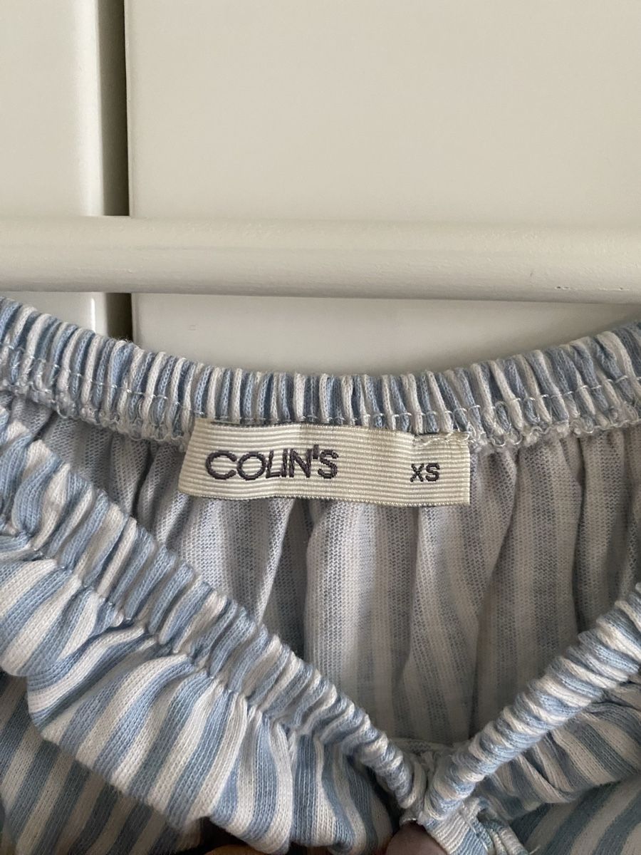 Camicette: Colin's Bluse, Grösse XS, hellblau weiss gestreift – Nuovo (secondo la descrizione) da Rorschach venduto da Vane____ 2