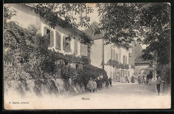 Cartoline postali: AK Marin, Une Rue, 1909 – Usato da Berlin venduto da bartko-reher