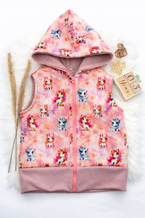 Gilet / Weste mit Einhorn-Motiv Gr.98 - NEU