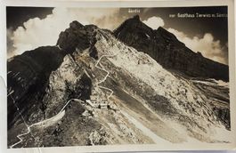 Gasthaus Tierwies, Säntis, Echtfoto, Hotelstempel