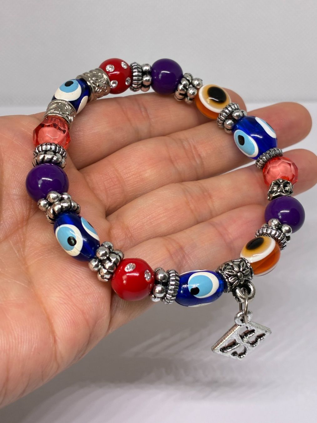 Bracciali & Braccialetti: Farbenfrohes Boho-Armband mit Nazar-Perlen – Nuovo (secondo la descrizione) da Finstersee venduto da Small-Daily-Rituals 2