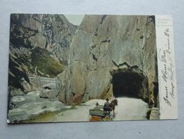 AK Gotthardstrasse gestempelt 1904