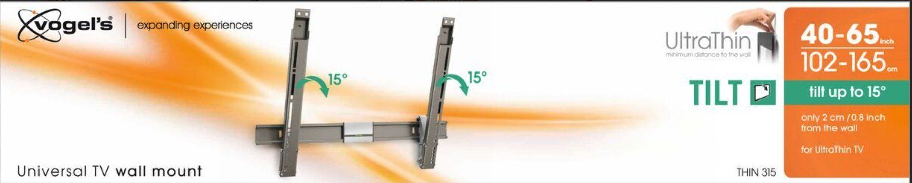 Wandhalterungen: Neigbare Vogels Thin 315 Wandhalterung bis 65" Flat-TV – Gebraucht aus Meggen von dakima 2