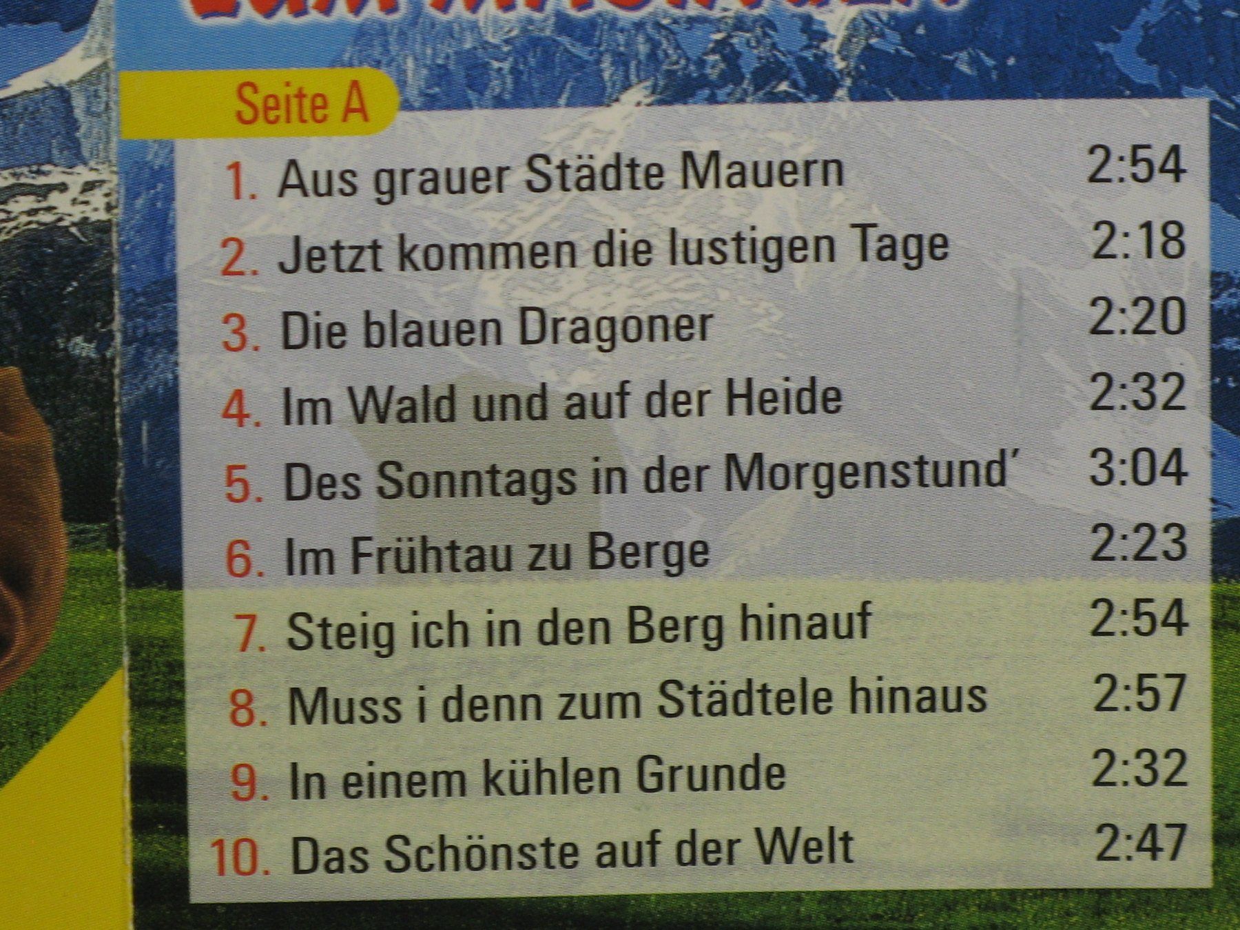 Musicassette: WANDERLIEDER  ZUM  MITSINGEN – Usato da Langnau i. E. venduto da gf2_29jt 1