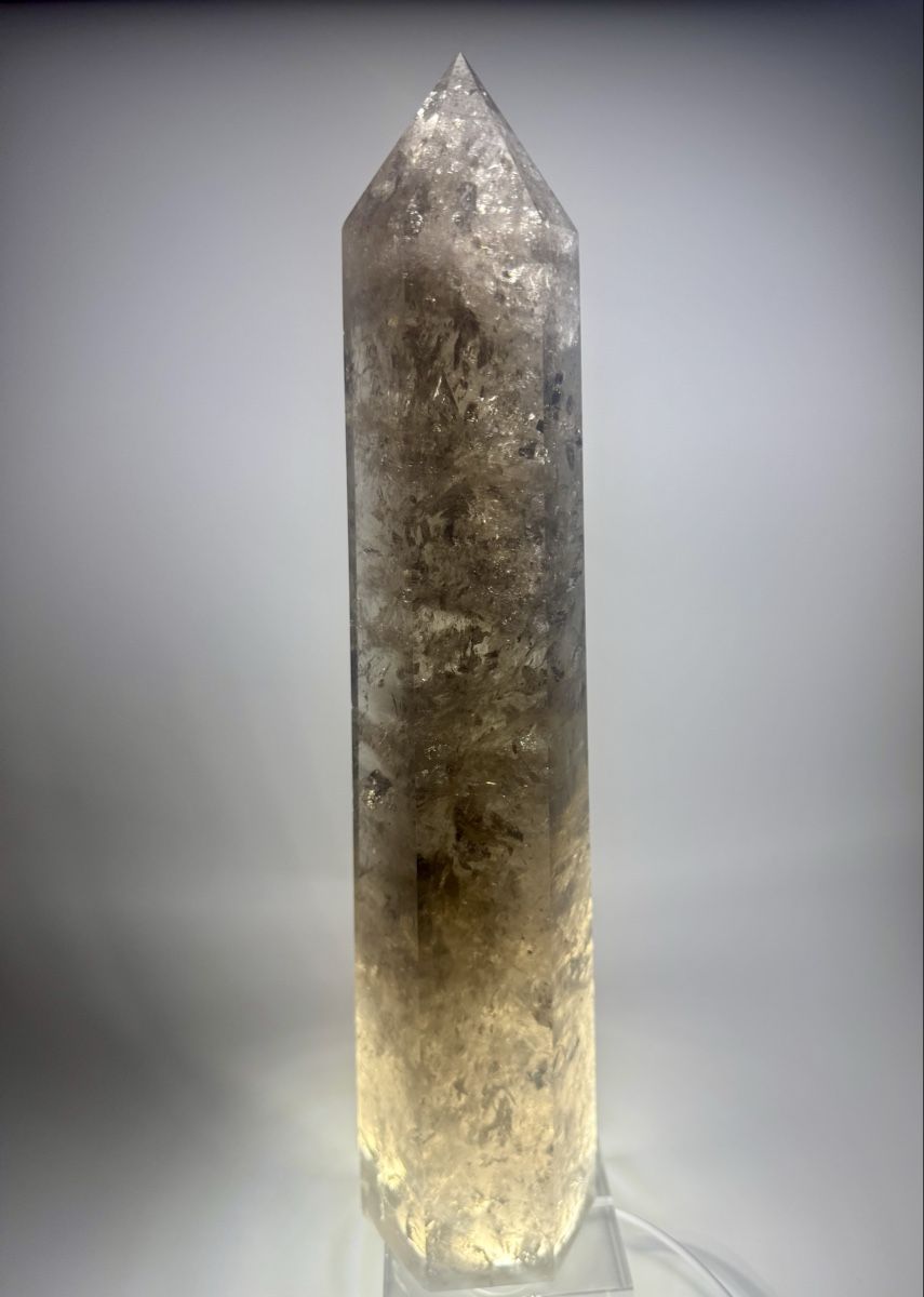 Mineralien & Heilsteine: Wunderschöne Rauchquarz Spitze Kristall 36cm – Neu und originalverpackt aus Zürich von unique2010