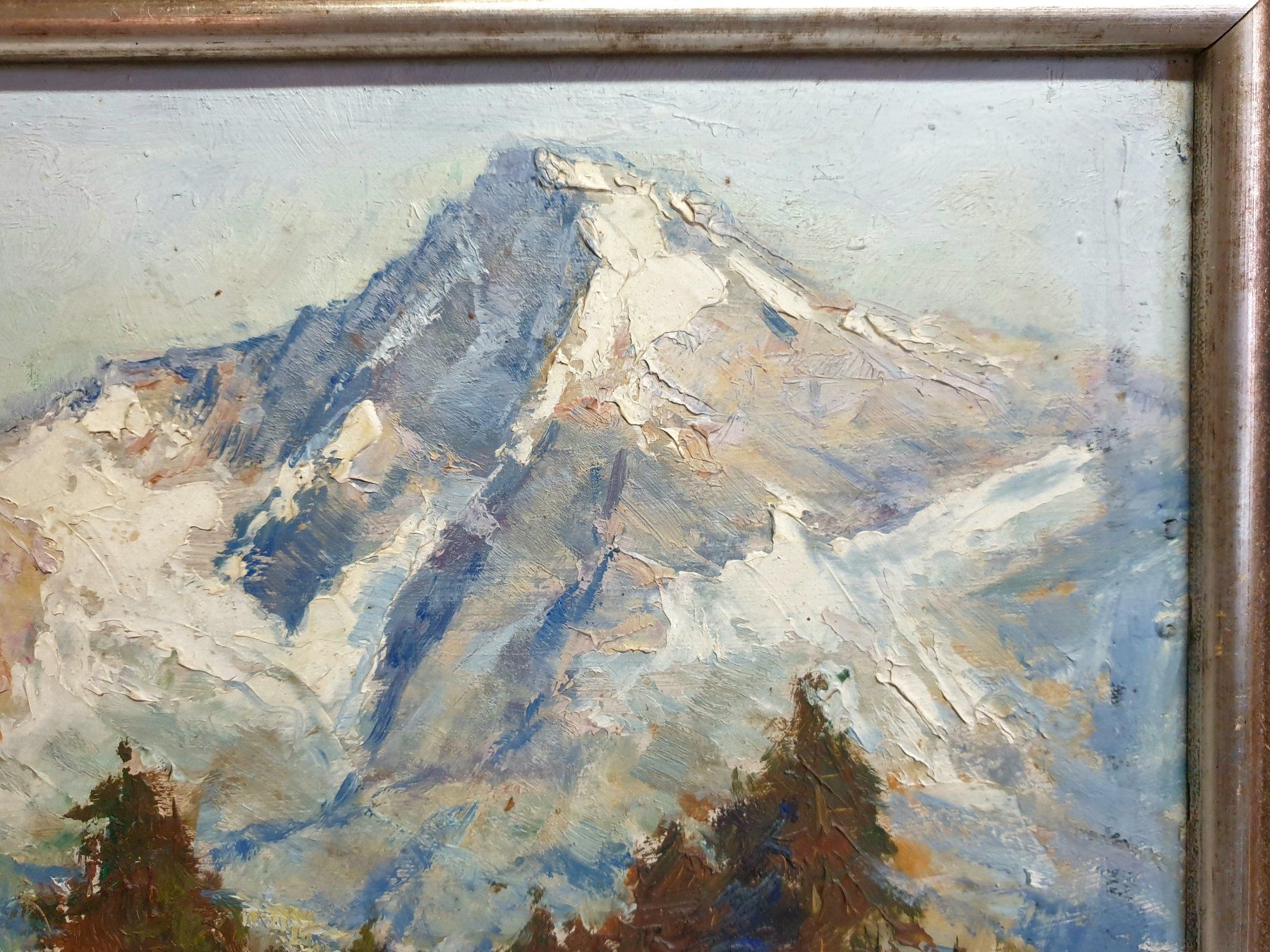 Dipinti: Gemälde Tableau Painting Otto Pippel Berner Ober Eiger Mönch – Usato da Tüscherz-Alfermée venduto da Newpad 2