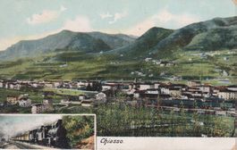 AK Chiasso - panorama e dettaglio treno a vapore - 1908