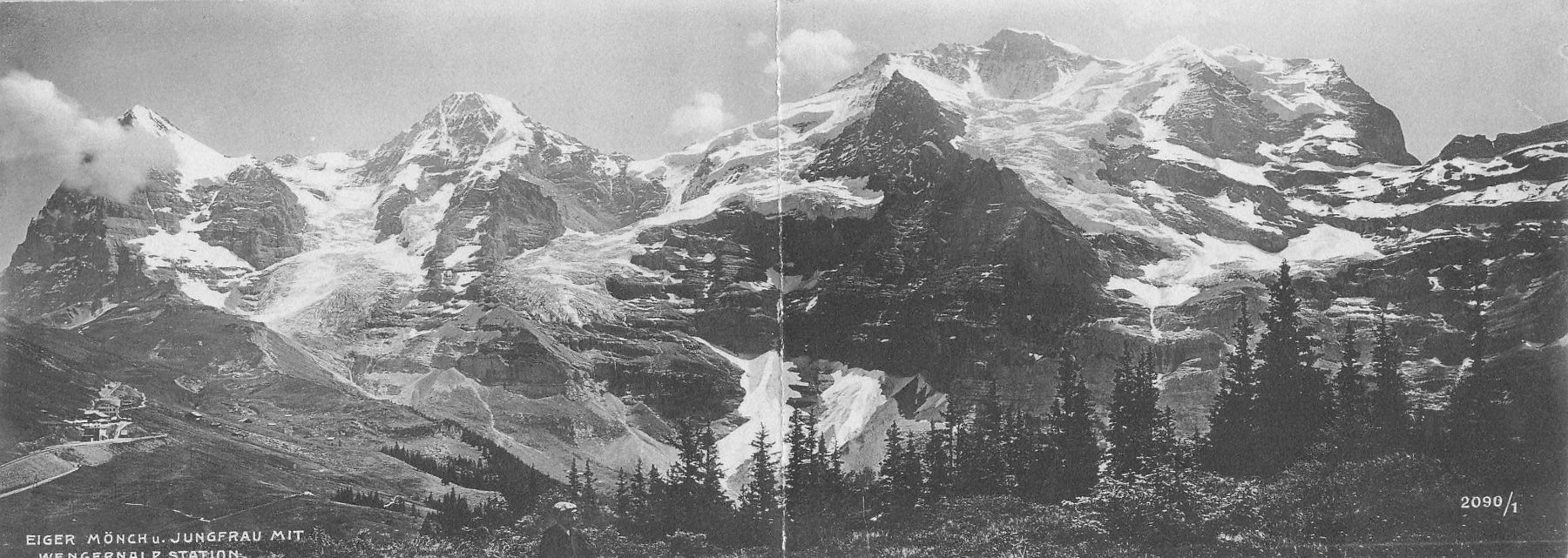 Cartoline postali: Eiger Mönch u. Jungfrau mit Wengernalp Station "BE" G – Usato da Biasca venduto da Blenio71