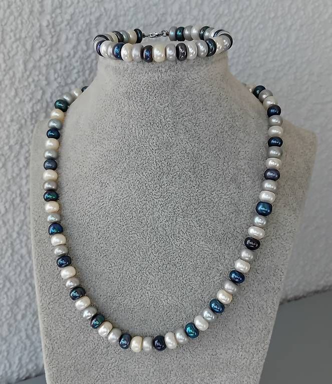 Perle (finte): Set Kette und Armband mit Perlen – Usato da Stans venduto da wer_fd5f