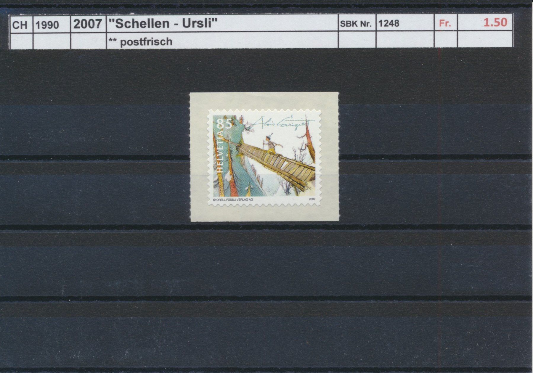 Tutti i francobolli: 2007 "Schellen - Ursli",  ** postfrisch – Nuovo (secondo la descrizione) da Winterthur venduto da Zupogeru