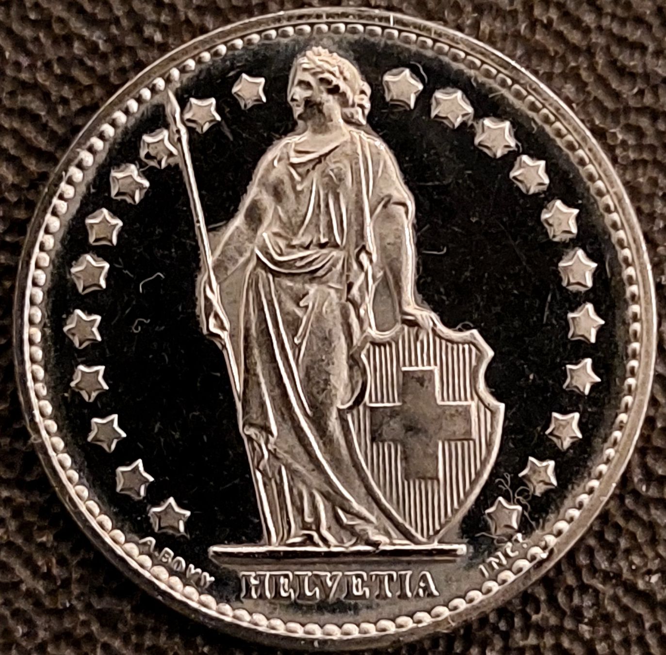 Tutti le monete: 1 Franken 1976 stgl. / aus Münzsatz – Nuovo (secondo la descrizione) da Arch venduto da coinsandmore 1