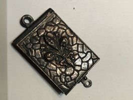 antikes Miniatur Souvenir-Buch mit 2,8 x 1,8 cm gross