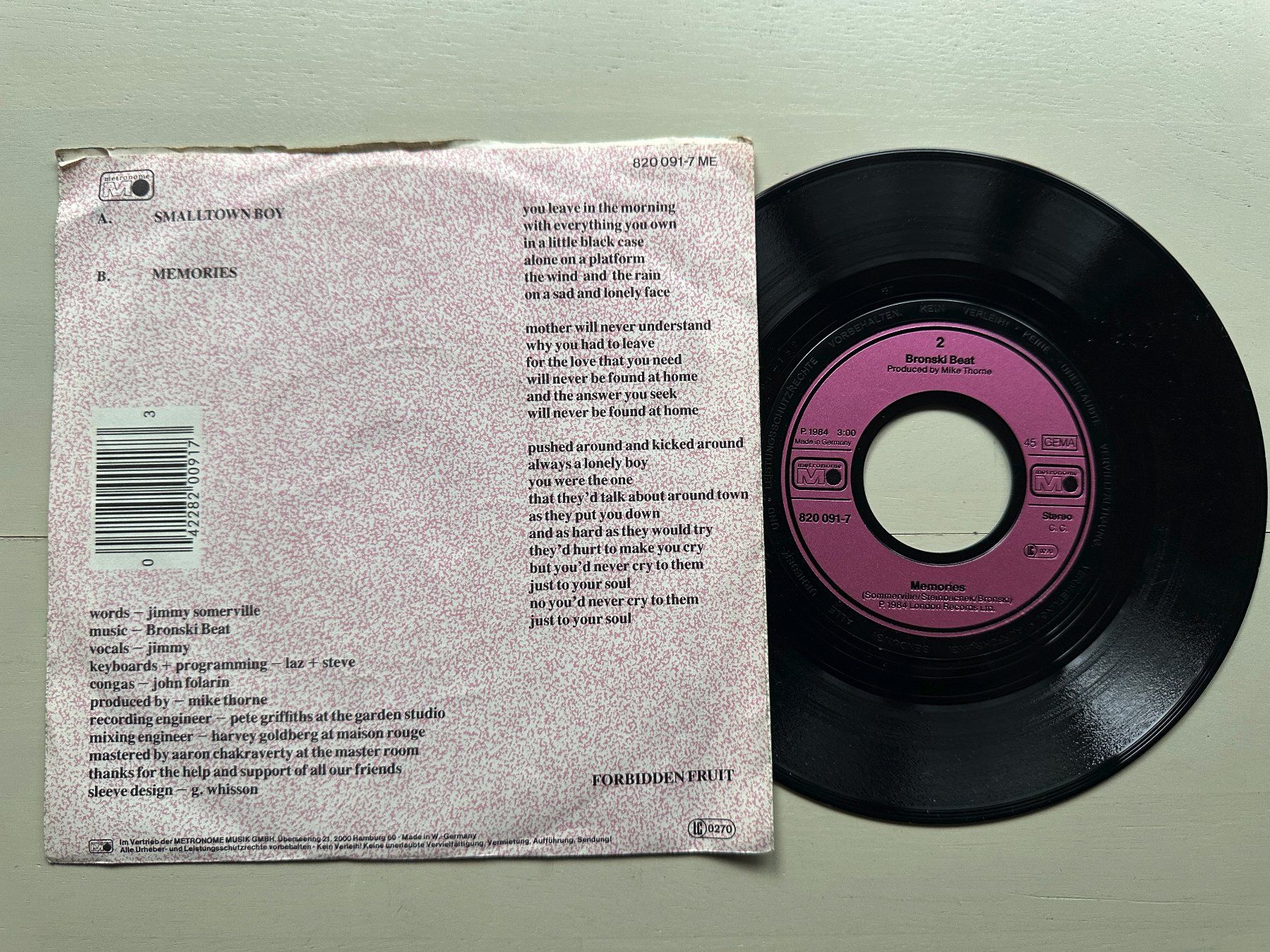 Dischi in vinile: BROSKI BEAT COMMUNARDS JIMMY SOMMERVILLE tolle Single 80's – Usato da Basel venduto da Partridge 1