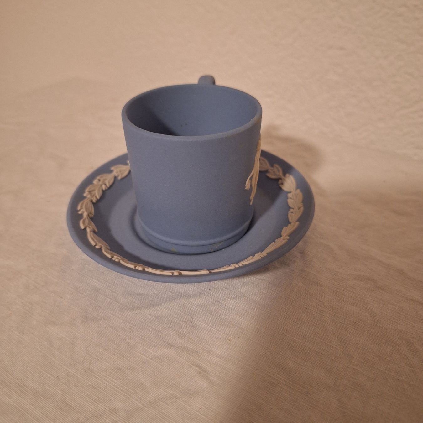 Tazze: Versand möglich. Wedgewood Jasperware, Tasse blauweiss – Usato da Winterthur venduto da Goldpipau 3