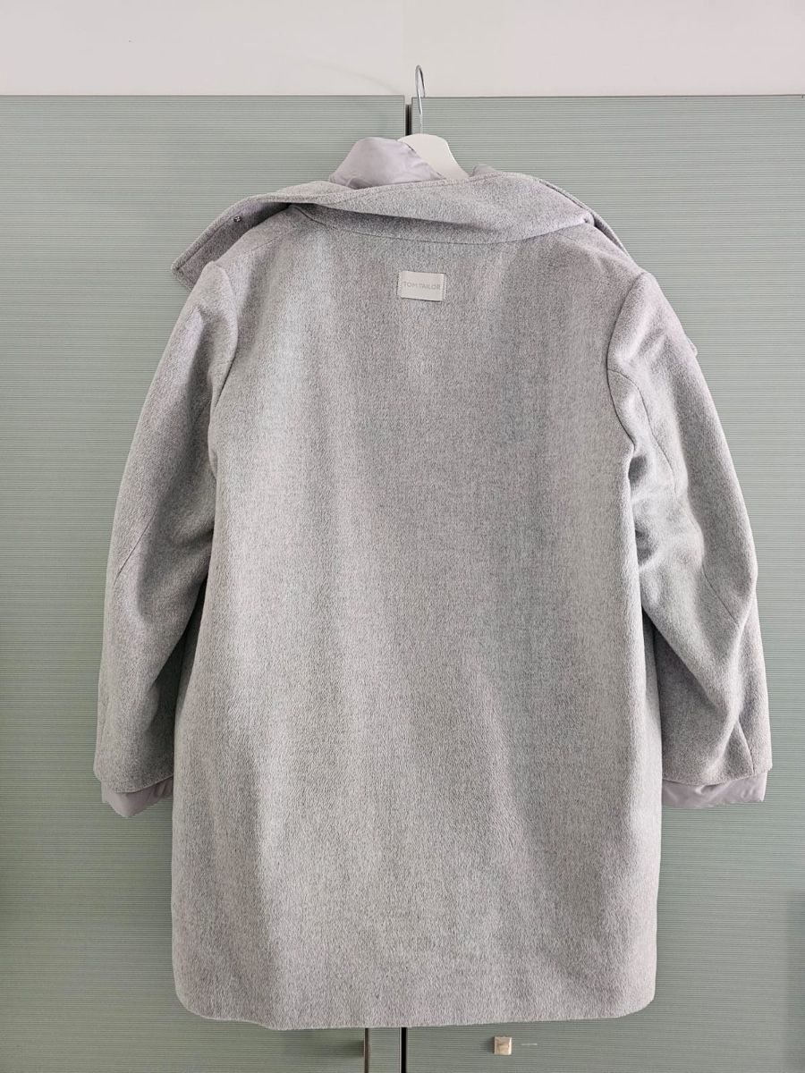 Tom Tailor Mäntel: Tom Tailor Wintermantel mit Wolle, XXL, Grau – Gebraucht aus Allschwil von sar_9sy9 4