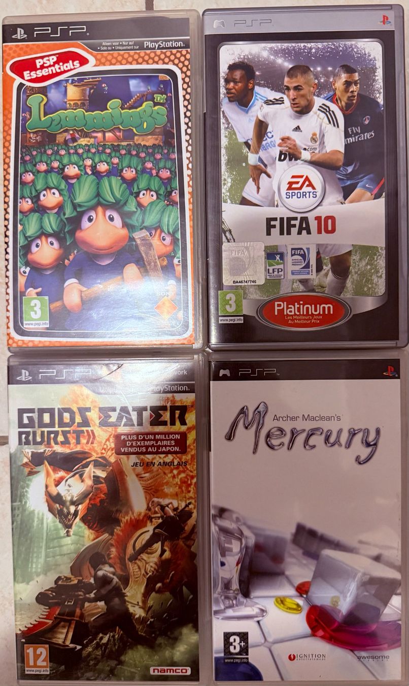 Jeux: Set de 4 jeux PSP – D'occasion à Echandens par garfield114
