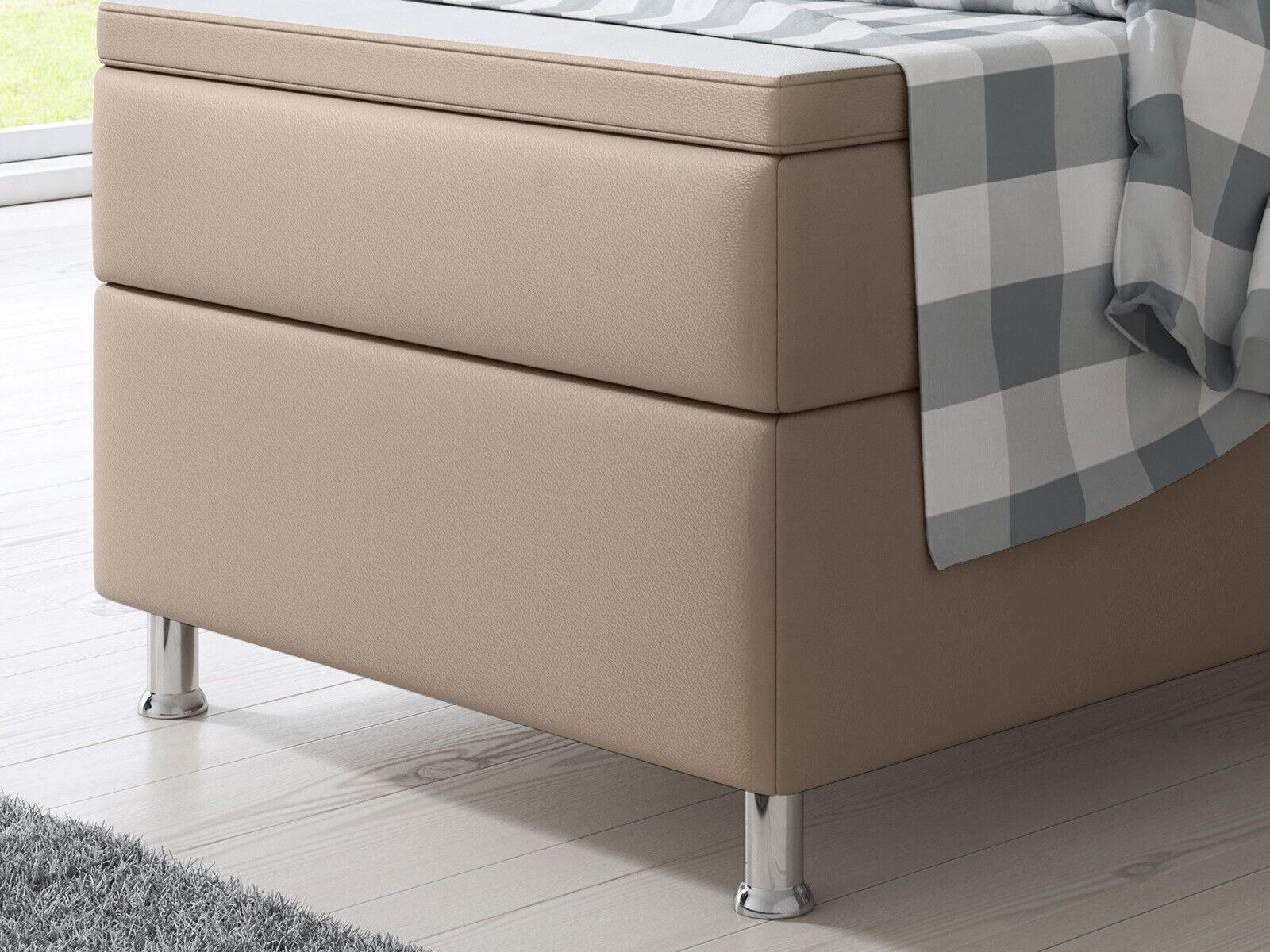Betten: Boxspringbett 90x200 Muddy Hotelbett Einzelbett Bett – Neu und originalverpackt aus Wallenwil von toesstal-vertrieb 4