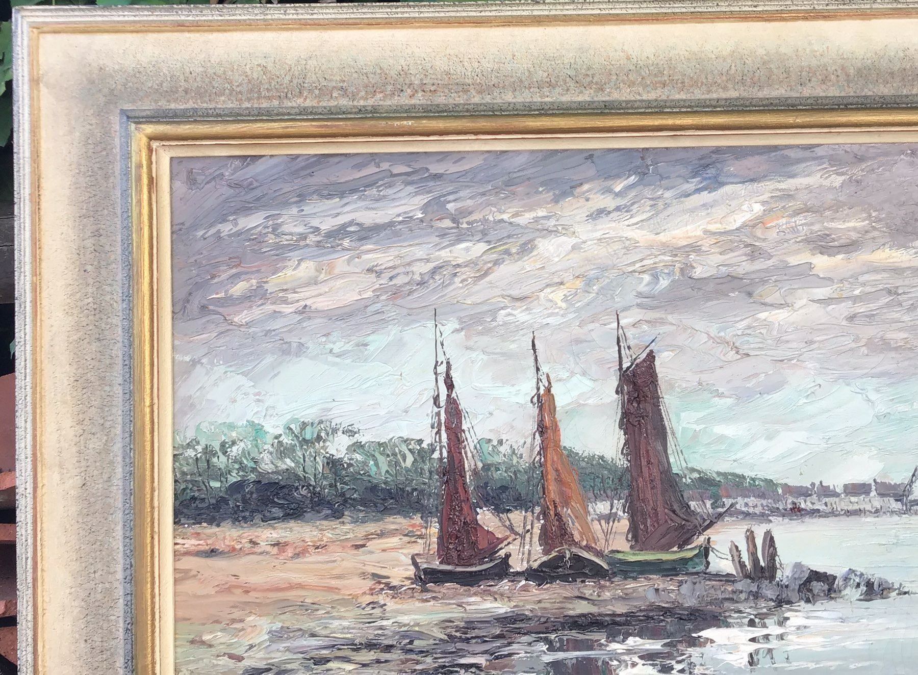 Dipinti: Gemälde am Hafen unleserlich signiert – Usato da Müllheim Dorf venduto da Othmar73 1