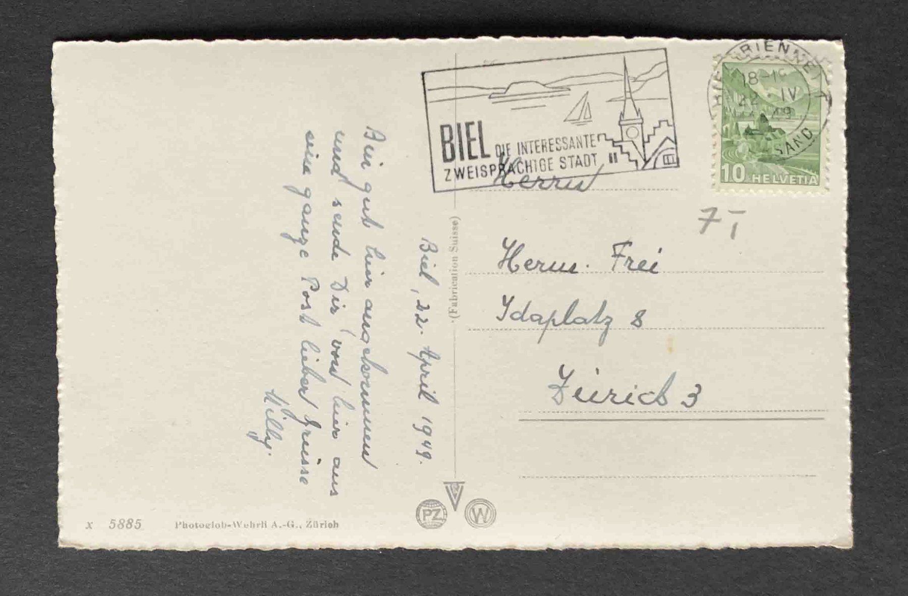 Cartoline postali: AK Am Bielersee Lac de Bienne – Usato da Goldau venduto da artelier1 1