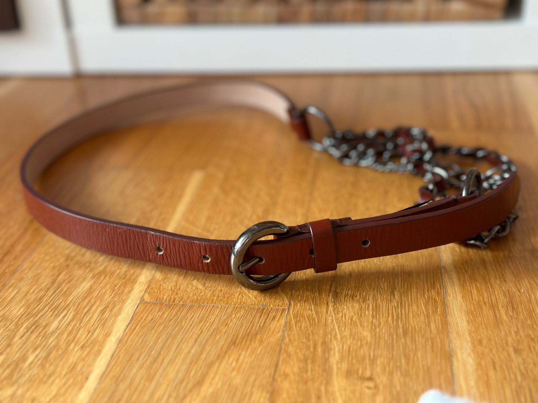 Gürtel: Naf Naf Gürtel Leder braun 85 cm – Gebraucht aus Rothenburg von wer_g9fd 3