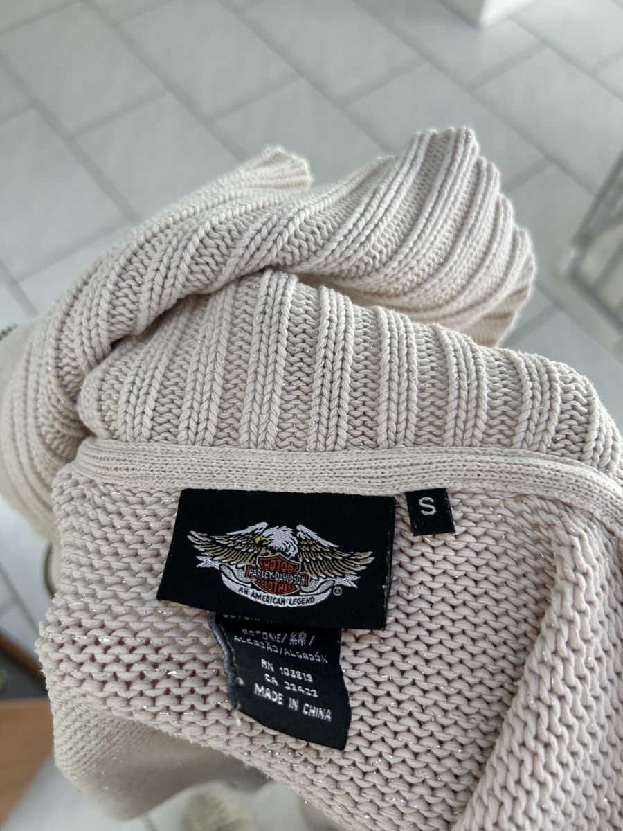 Pullover & Sweatshirts: Harley-Davidson Full Zip Cream Knit Sweater, Size Small – Neu (gemäss Beschreibung) aus Saland von ele_vc96 5