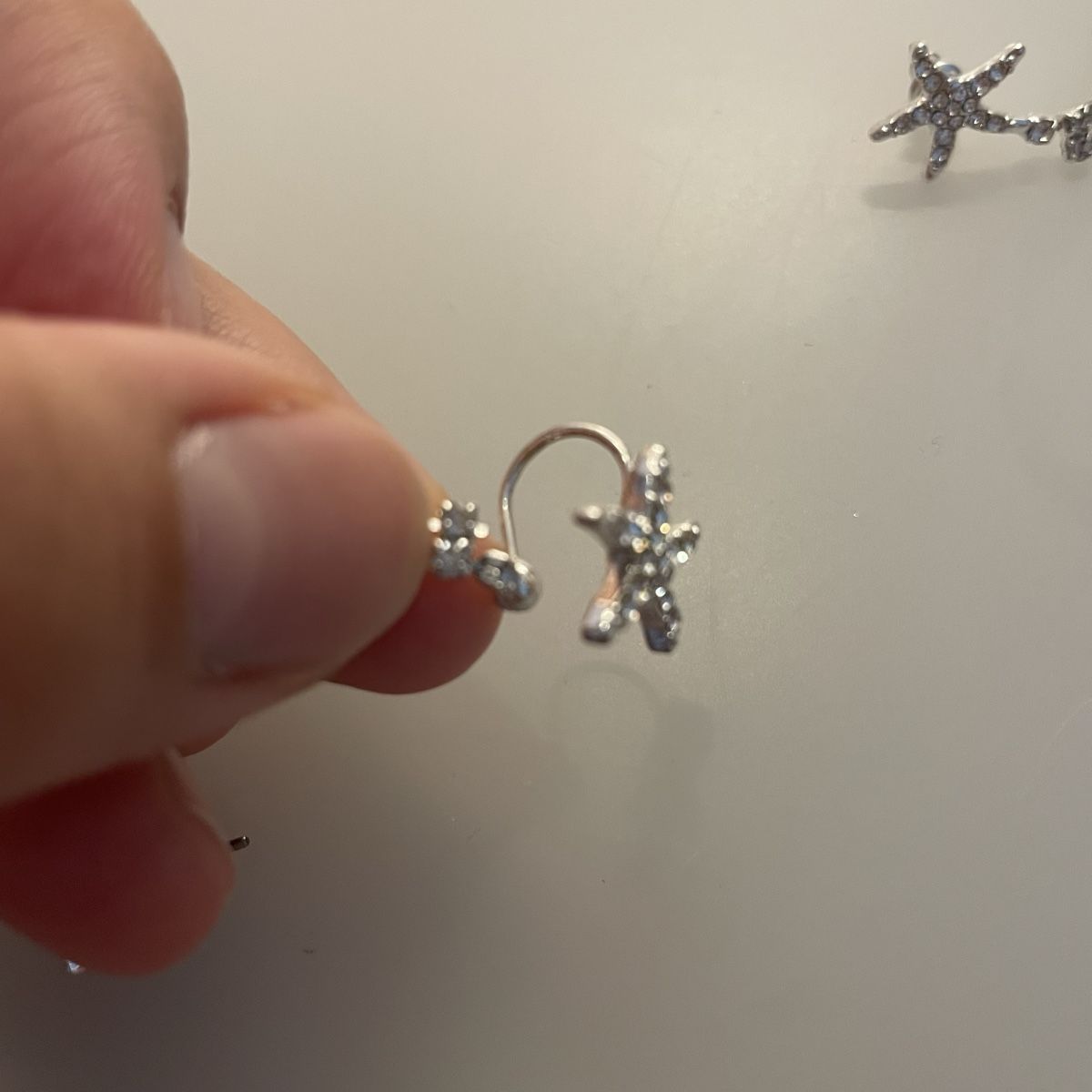 Orecchini pendenti & Orecchini a lobo: Ohrstecker, Ohrringe, Seestern mit Ear Cuff, Helix Cuff – Usato da Bellach venduto da Lapislazuli_blues 5