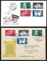 1948 : 2 Satz Briefe mit Sonderstempel