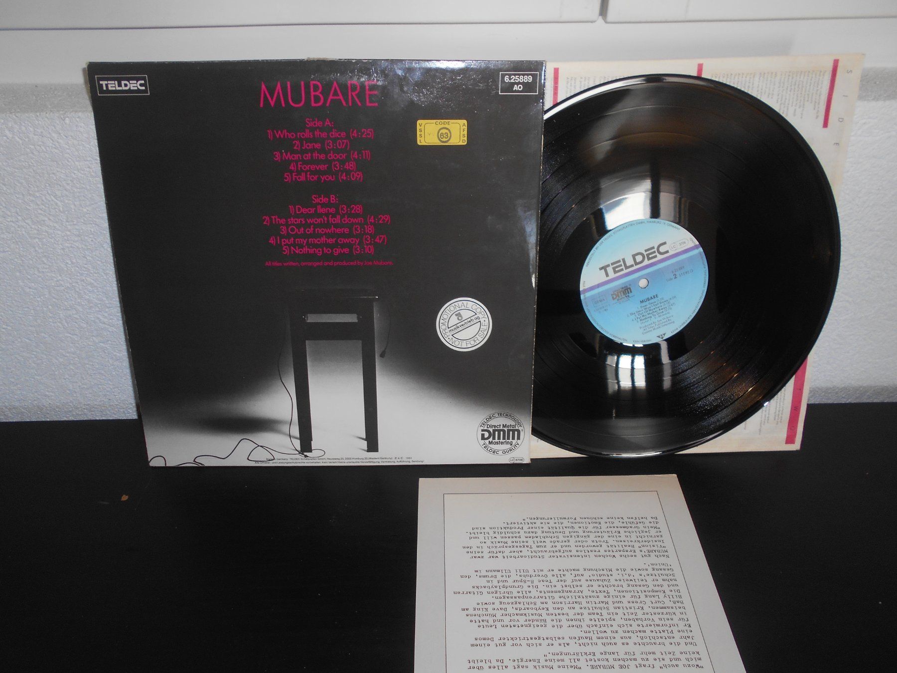 Dischi in vinile: Mubare – Mubare / 1984 – Usato da Aarberg venduto da witchhunter01 1