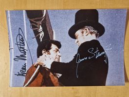 Dean Martin / James Stewart, Original Autogramme auf Foto