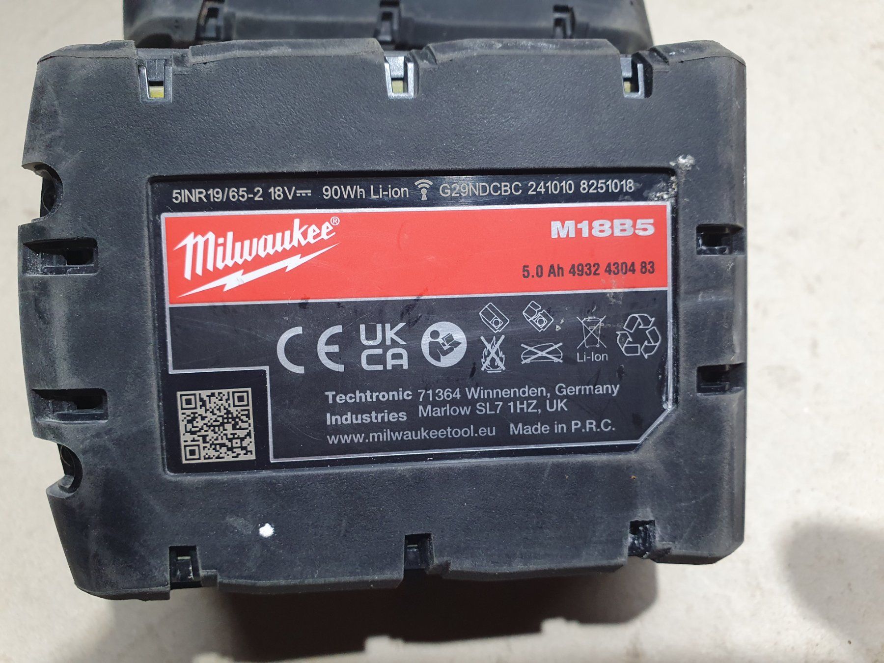 Milwaukee Batterie: 2 Milwaukee Akkus 18V 5Ah Gebraucht – Usato da Reutigen venduto da beore 5