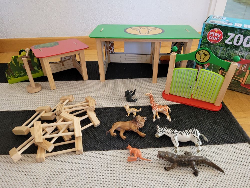 Spielzeug Zoogehege aus Holz Kaufen Ricardo | auf