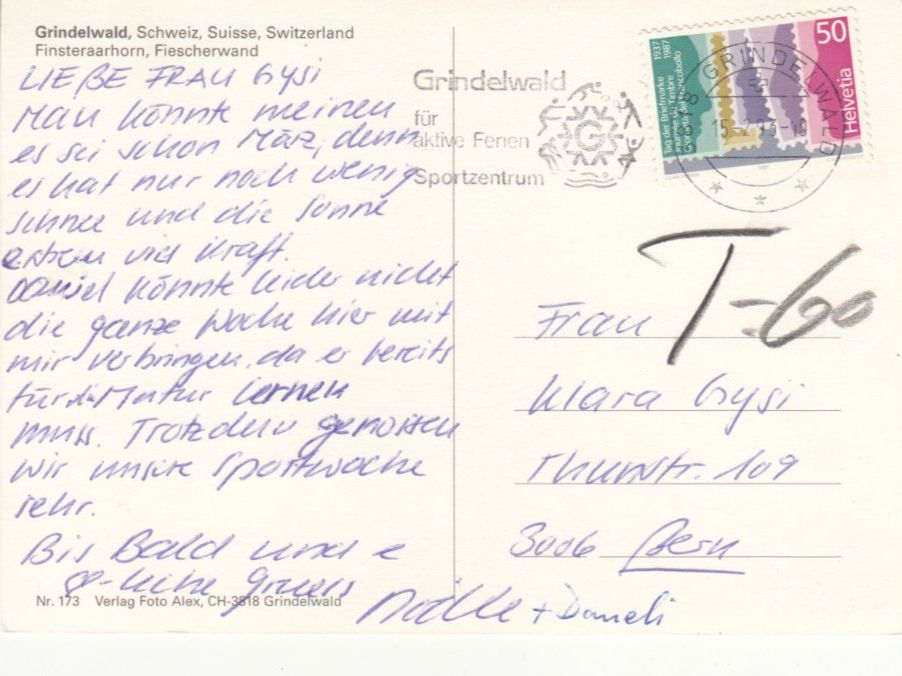 Cartoline postali: Grindelwald 1993 – Usato da Bürglen TG venduto da StampGraf 1