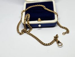 Vintage Goldfarbene Taschenuhrkette, ca. 40cm lang