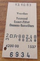 Billette Schweiz Yverdon Yvonand Onnens 2. Kl. 6934