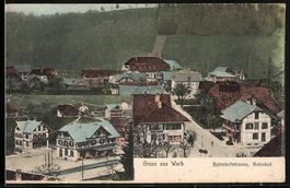 Worb, Bahnhofstrasse mit Blick zum Bahnh