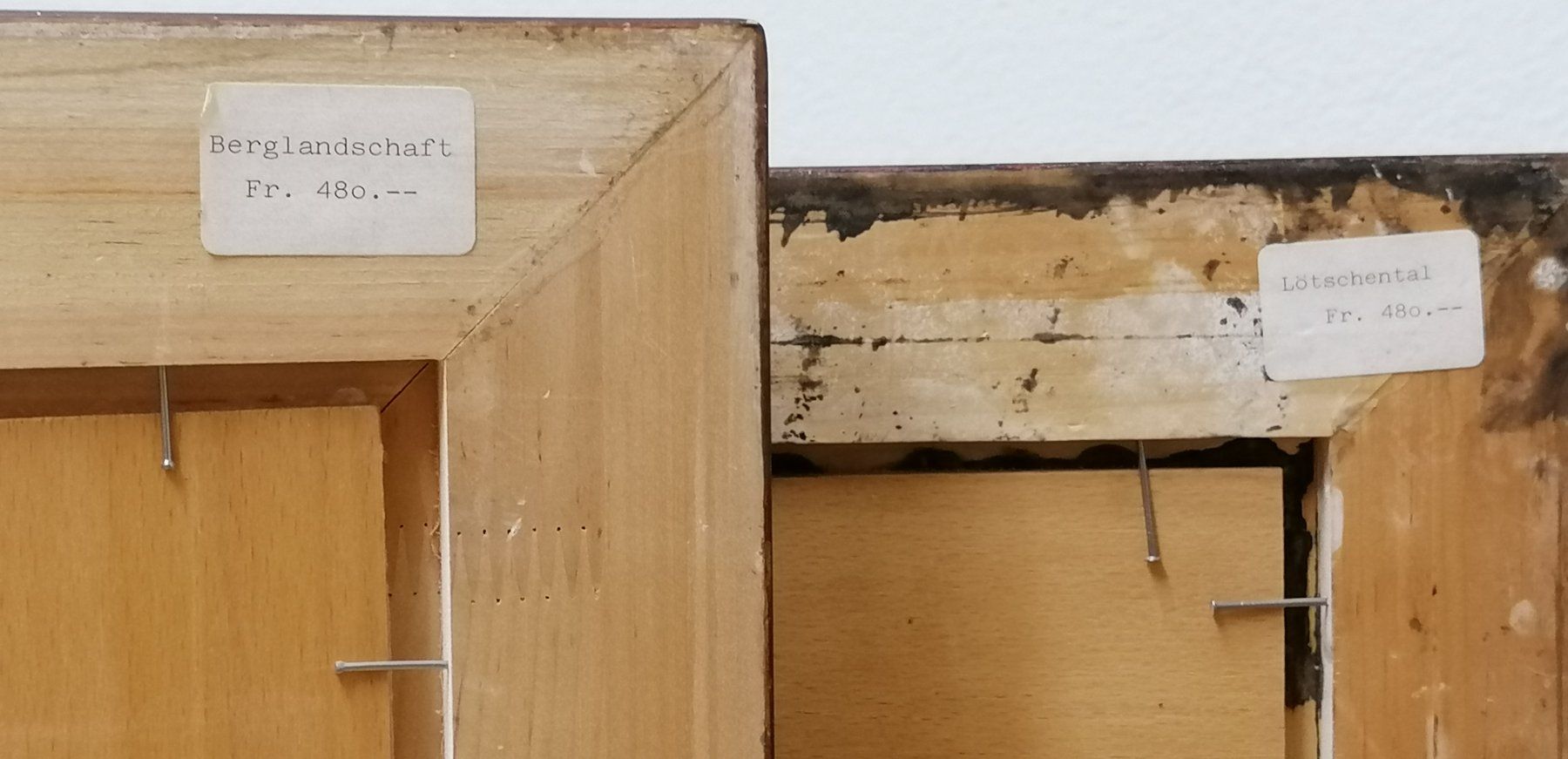 Dipinti: 2 gerahmte Bilder mit Bergmotiven Lötschental – Usato da Sulgen venduto da bfederle 4