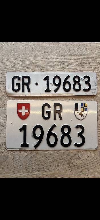 Schilder: GR Autonummer  – Gebraucht aus Chur von golf1999
